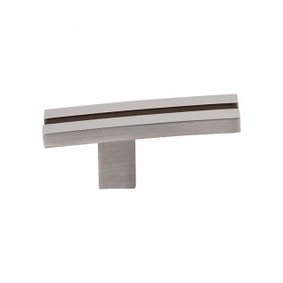 Top Knobs Sanctuary Inset Rail Knob in Brushed Satin Nickel