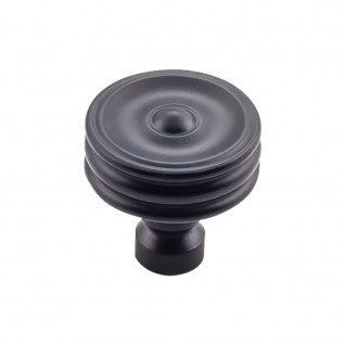 Top Knobs Brixton Ridged Knob in Black