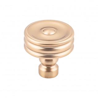 Top Knobs Brixton Ridged Knob in Honey Bronze
