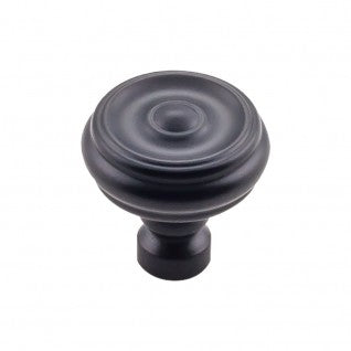 Top Knobs Brixton Button Knob in Black