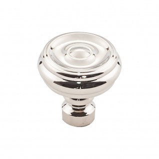 Top Knobs Brixton Button Knob in Polished Nickel