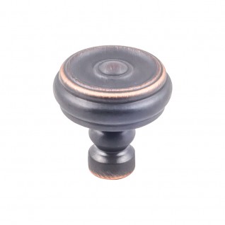 Top Knobs Brixton Button Knob in Umbrio