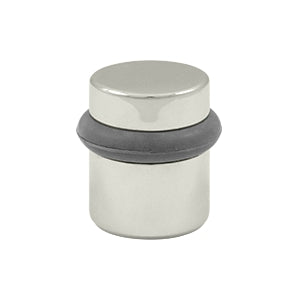 Deltana 1 1/2 Inch Round Floor Door Bumper - Polished Nickel