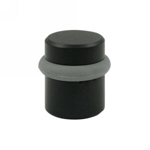 Deltana 1 1/2 Inch Round Floor Door Bumper - Flat Black