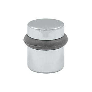 Deltana 1 1/2 Inch Round Floor Door Bumper - Polished Chrome