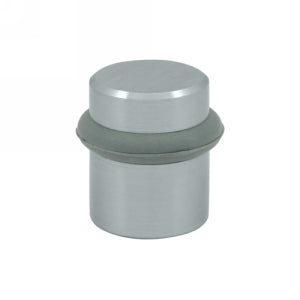 Deltana 1 1/2 Inch Round Floor Door Bumper - Brushed Chrome