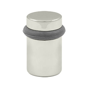 Deltana 2 Inch Round Floor Door Bumper - Polished Nickel