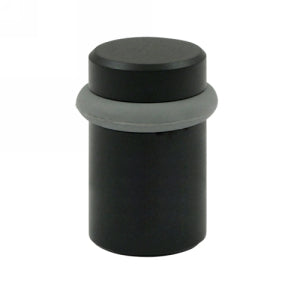 Deltana 2 Inch Round Floor Door Bumper - Flat Black