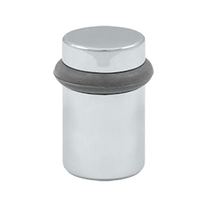 Deltana 2 Inch Round Floor Door Bumper - Polished Chrome