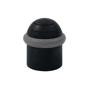 Deltana 1 1/2 Inch Round Floor Door Bumper - Flat Black