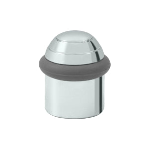 Deltana 1 1/2 Inch Round Floor Door Bumper - Polished Chrome