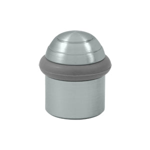 Deltana 1 1/2 Inch Round Floor Door Bumper - Brushed Chrome