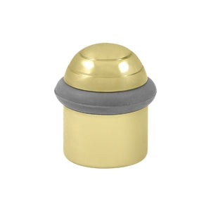 Deltana 1 1/2 Inch Round Floor Door Bumper - Polished Brass