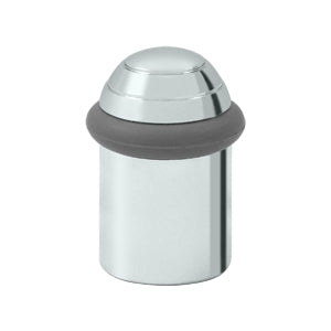 Deltana 2 Inch Round Floor Door Bumper - Polished Chrome