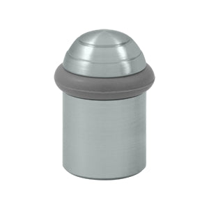 Deltana 2 Inch Round Floor Door Bumper - Brushed Chrome
