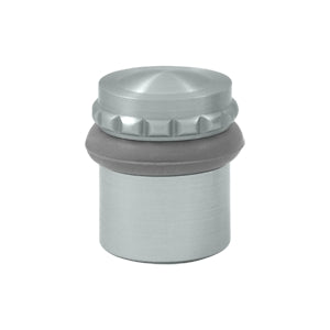 Deltana 1 1/2 Inch Round Floor Door Bumper - Brushed Chrome