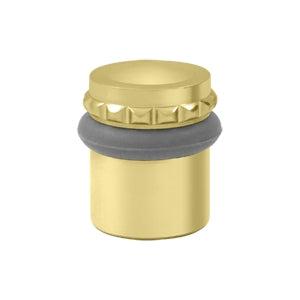 Deltana 1 1/2 Inch Round Floor Door Bumper - Polished Brass