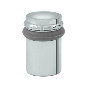 Deltana 2 Inch Round Floor Door Bumper - Polished Chrome