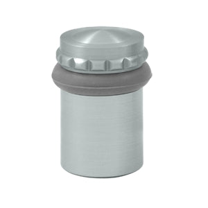 Deltana 2 Inch Round Floor Door Bumper - Brushed Chrome