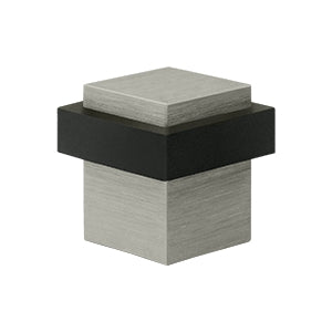 Deltana 1 3/8 Inch Square Floor Door Bumper - Brushed Nickel