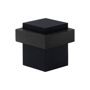 Deltana 1 3/8 Inch Square Floor Door Bumper - Flat Black