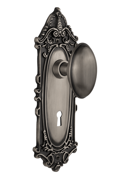 Nostalgic Warehouse Victorian Plate with Homestead Knob - Mortise Lock
