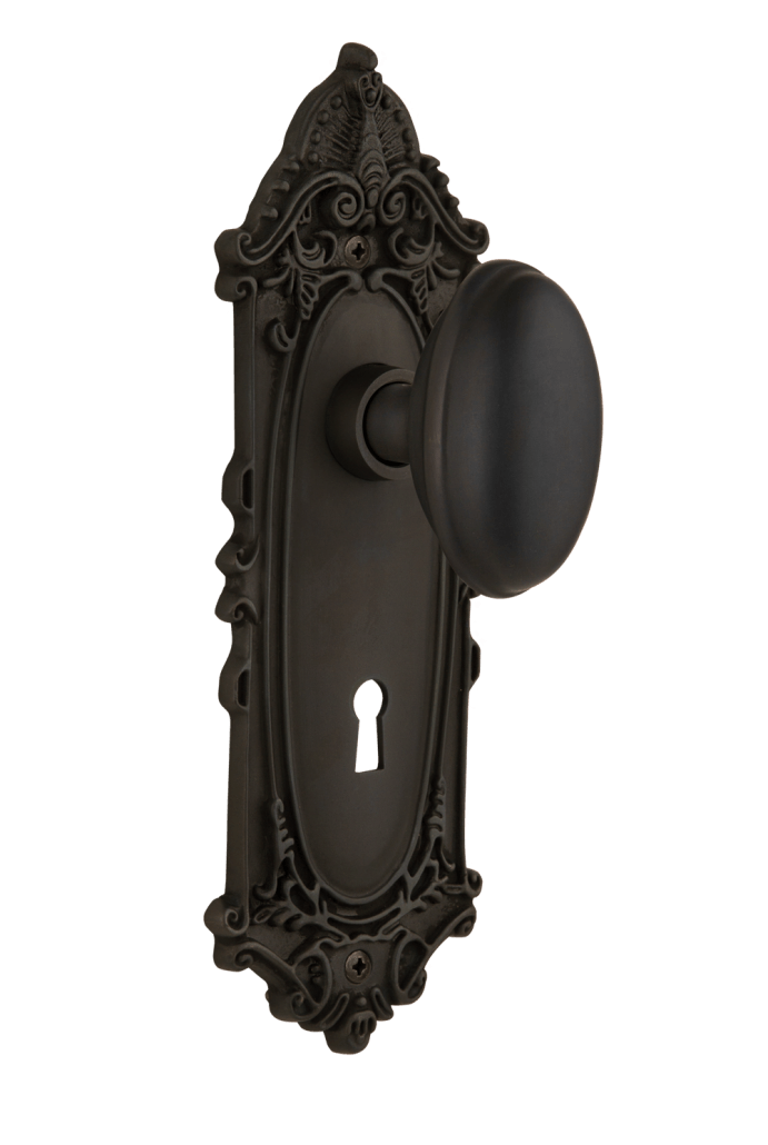 Nostalgic Warehouse Victorian Plate with Homestead Knob - Mortise Lock