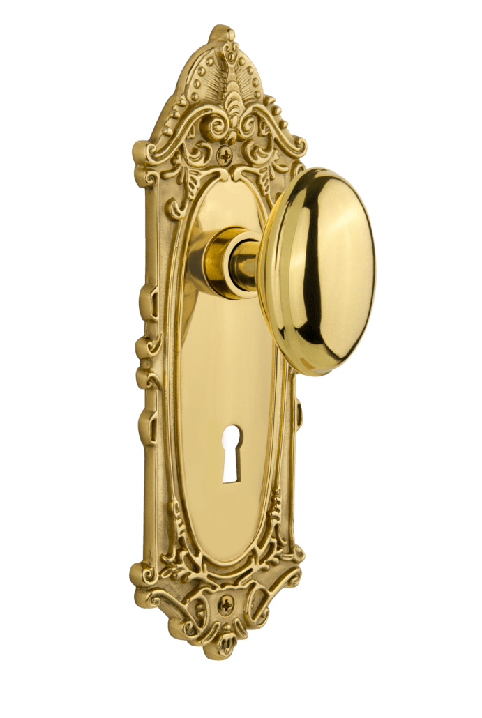 Nostalgic Warehouse Victorian Plate with Homestead Knob - Mortise Lock