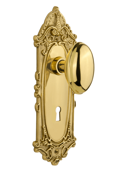 Nostalgic Warehouse Victorian Plate with Homestead Knob - Mortise Lock