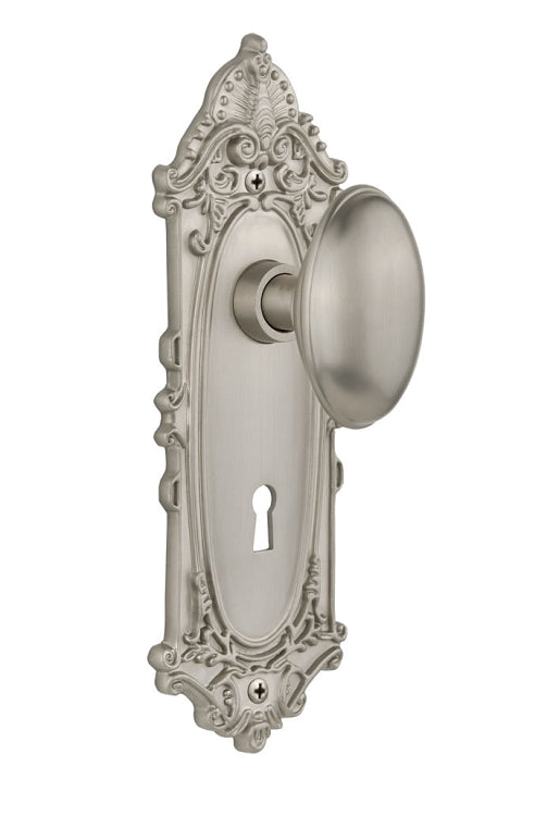 Nostalgic Warehouse Victorian Plate with Homestead Knob - Mortise Lock