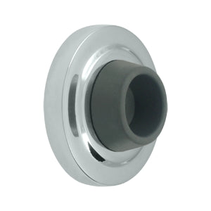 Deltana Solid Brass 1 7/8 Inch Diameter Flush Mounted Bumper - Polished Chrome
