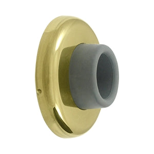 Deltana Solid Brass 2 1/2 Inch Diameter Wall Mounted Bumper - Polished Brass