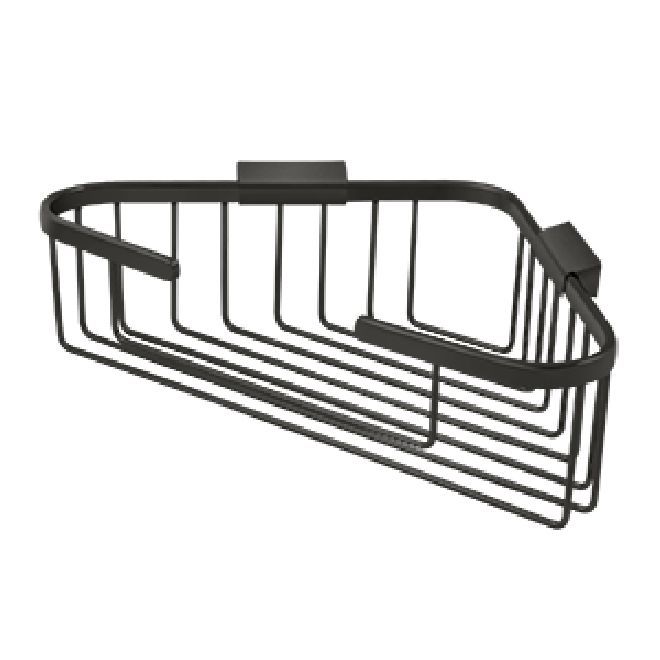 Deltana Solid Brass Triangular Corner Wire Basket - Oil Rubbed Bronze