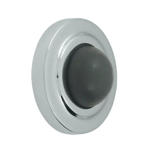 Deltana Solid Brass 2 1/2 Inch Diameter Flush Mounted Bumper - Polished Chrome