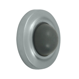 Deltana Solid Brass 2 1/2 Inch Diameter Flush Mounted Bumper - Brushed Chrome
