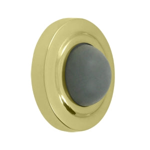 Deltana Solid Brass 2 1/2 Inch Diameter Flush Mounted Bumper - Polished Brass