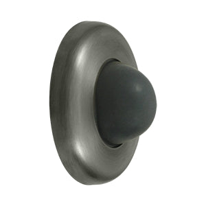 Deltana Solid Brass 2 1/2 Inch Diameter Wall Mounted Bumper - Antique Nickel