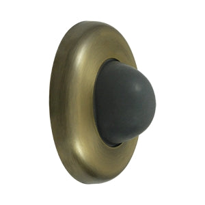 Deltana Solid Brass 2 1/2 Inch Diameter Wall Mounted Bumper - Antique Brass
