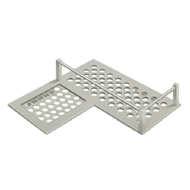 Deltana Solid Brass Bathroom Basket Heavy Duty Corner Left - Satin Nickel