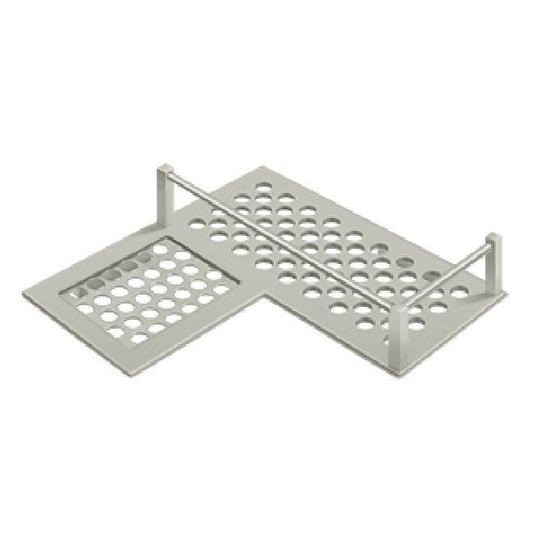 Deltana Solid Brass Bathroom Basket Heavy Duty Corner Left - Satin Nickel