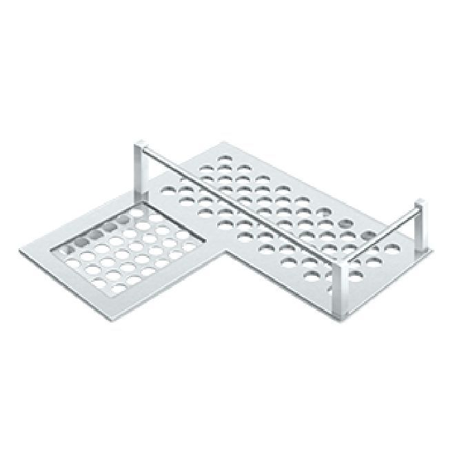Deltana Solid Brass Bathroom Basket Heavy Duty Corner Left - Polished Chrome