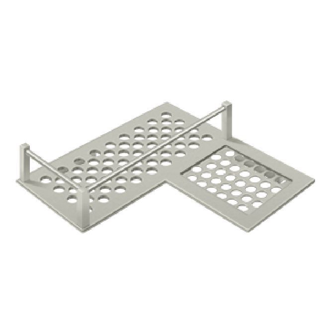 Deltana Solid Brass Bathroom Basket Heavy Duty Corner Right - Satin Nickel