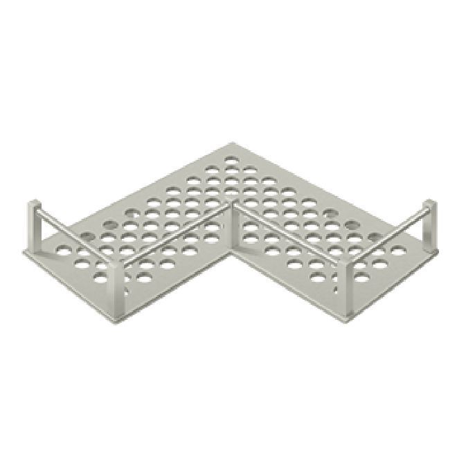 Deltana Solid Brass Bathroom Basket Heavy Duty Universal Corner - Satin Nickel