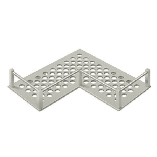 Deltana Solid Brass Bathroom Basket Heavy Duty Universal Corner - Satin Nickel