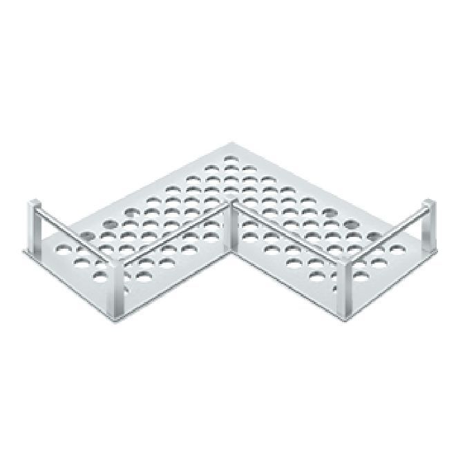 Deltana Solid Brass Bathroom Basket Heavy Duty Universal Corner - Polished Chrome