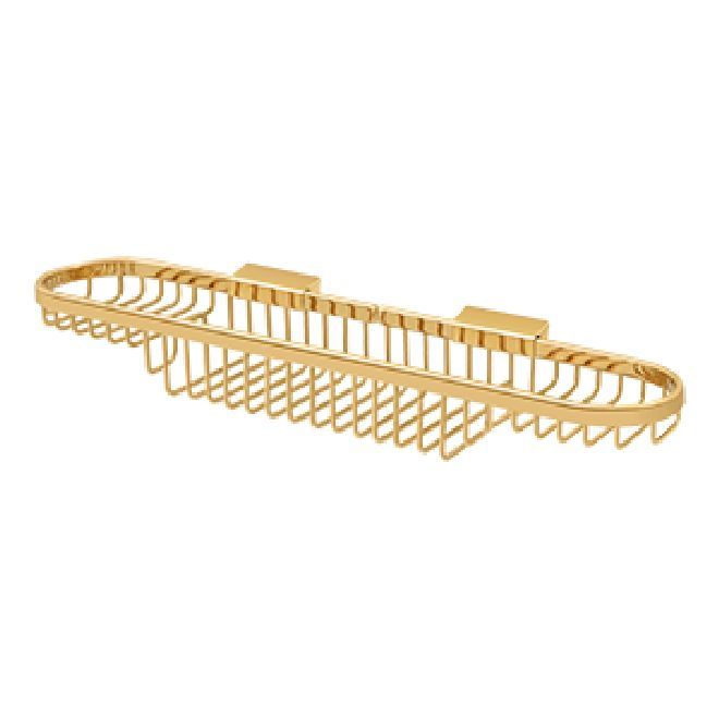 Deltana Solid Brass Oblong Wire Basket - PVD Lifetime Brass