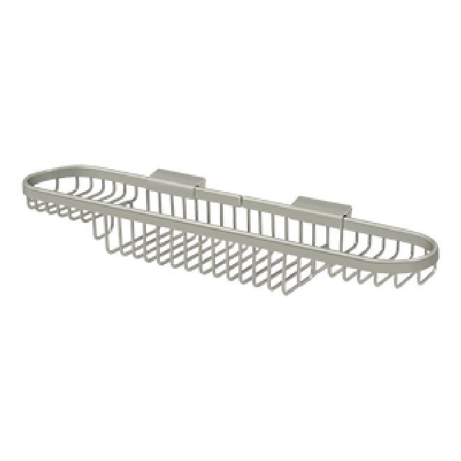 Deltana Solid Brass Oblong Wire Basket - Satin Nickel