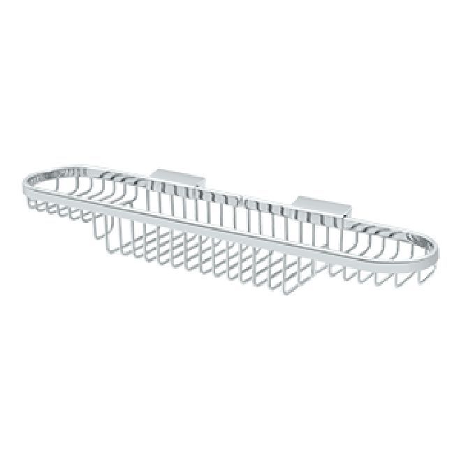 Deltana Solid Brass Oblong Wire Basket - Polished Chrome