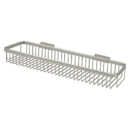 Deltana Solid Brass Rectangular Wire Basket - Satin Nickel