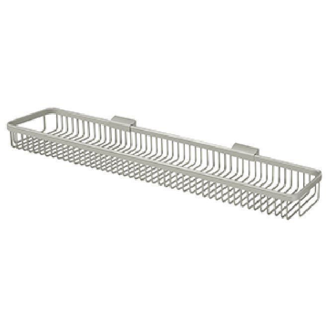 Deltana Solid Brass Rectangular Wire Basket - Satin Nickel
